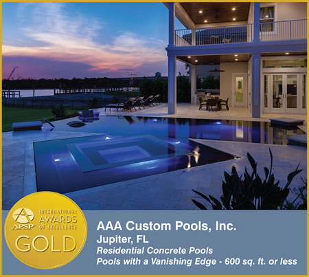 AAA Custom Pools, Inc Award winning icon